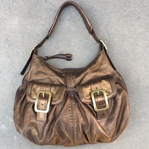 Cole Haan Small Pocket Hobo Bronze Leaf Village